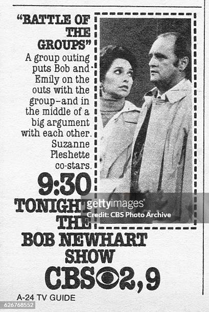 Television advertisement as appeared in the September 21, 1974 issue of TV Guide magazine. An ad for the Saturday primetime situation comedy: The Bob...