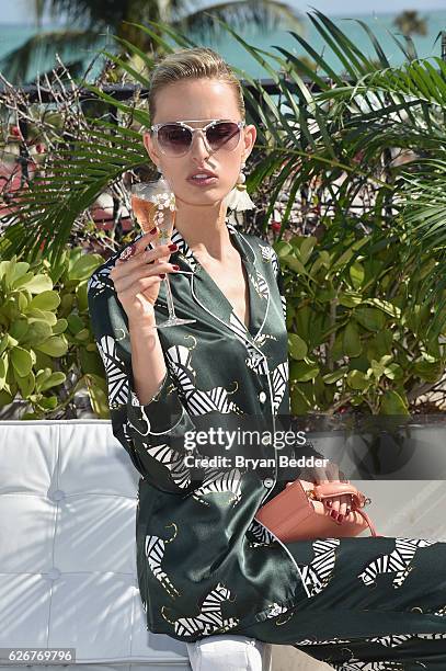 Karolina Kurkova attends the L'Eden By Perrier-Jouet Rooftop Soiree With Karolina Kurkova on November 30, 2016 in Miami Beach, Florida.