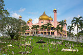 Kuching City Mosque (Masjid Bahagian) at day time, Sarawak, Malaysia.