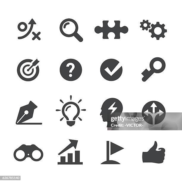 solution icons - acme series - anticipation icon stock illustrations