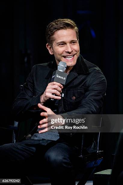 Actor Matt Czuchry discusses "Gilmore Girls: A Year In The Life" with the Build Series at AOL HQ on November 30, 2016 in New York City.