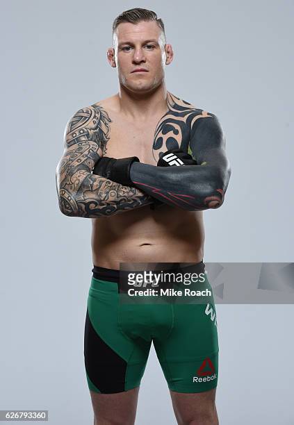 Charlie Ward of Ireland poses for a portrait during a UFC photo session on November 16, 2016 in Belfast, Ireland.