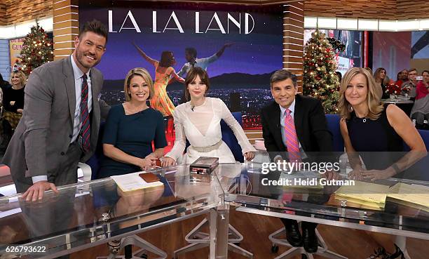 Felicity Jones is a guest on "Good Morning America," 11/28/16, airing on the Walt Disney Television via Getty Images Television Network. JESSE...