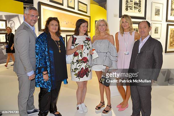 Lionel Geneste, Krystyna Gmurzynska, Jennifer Tilly, Sutton Stracke, Isabelle Bscher and Claude Picasso attend the "The future is our only goal"...
