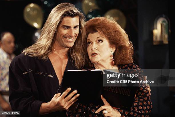 Fabio appears at a bachelorette party for Sally Spectra on the CBS daytime drama, The Bold and the Beautiful. Image dated 1993.