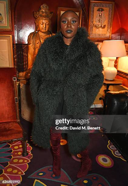 Laura Mvula attends the Sunday Times Style Christmas Party at Annabel's on November 30, 2016 in London, England.