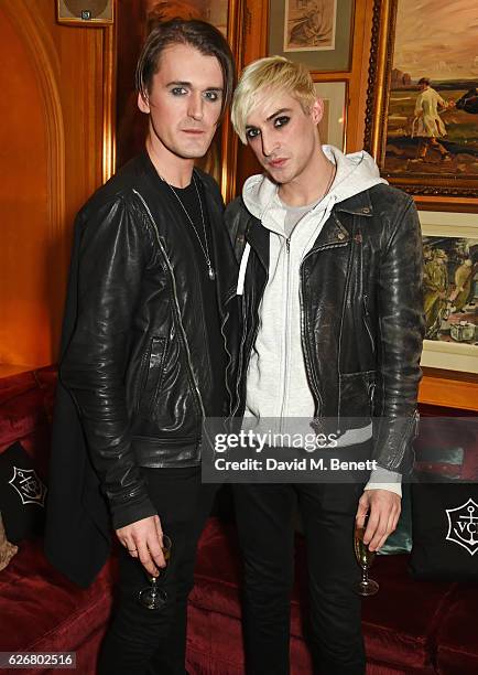 Gareth Pugh and Carson McColl attend the Sunday Times Style Christmas Party at Annabel's on November 30, 2016 in London, England.