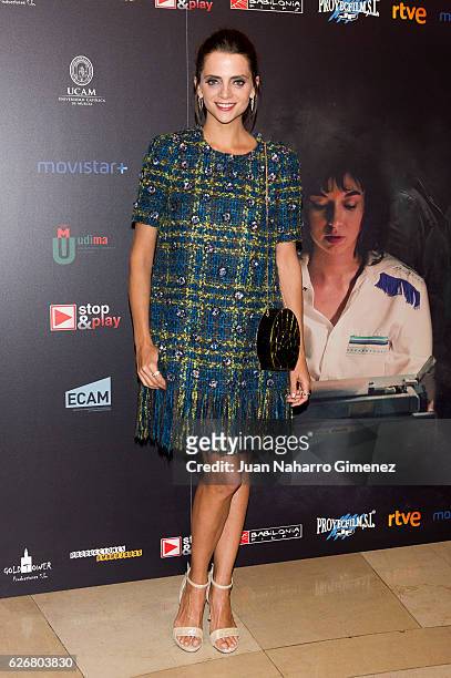 Macarena Gomez attends '249 La Noche Que Una Becaria Encontro A Emiliano Revilla' premiere at Palafox Cinema on November 30, 2016 in Madrid, Spain.