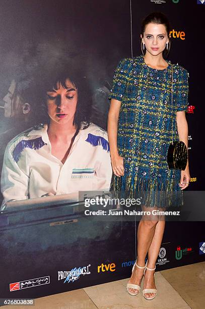 Macarena Gomez attends '249 La Noche Que Una Becaria Encontro A Emiliano Revilla' premiere at Palafox Cinema on November 30, 2016 in Madrid, Spain.