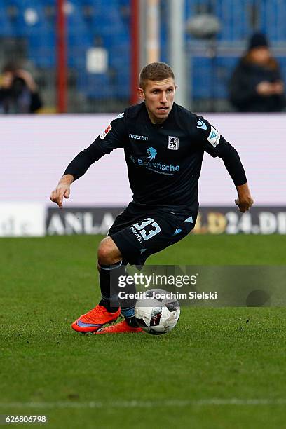 Levent Aycicek of Muenchen during the Second Bundesliga match between Eintracht Braunschweig and TSV 1860 Muenchen at Eintracht Stadion on November...