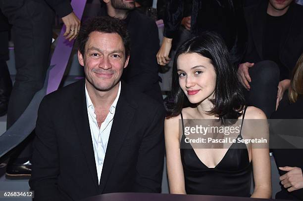 Dominic West and guest attend the Victoria's Secret Fashion Show on November 30, 2016 in Paris, France.