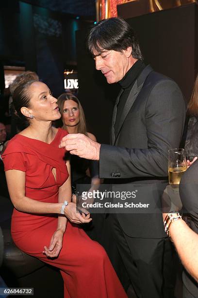 Jeanette Hain , guest, Joachim, Jogi, Loew during the Bambi Awards 2016 party at Atrium Tower on November 17, 2016 in Berlin, Germany.