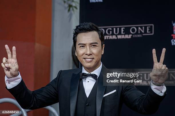 Donnie Yen attends Hand And Footprint Ceremony at TCL Chinese Theatre on November 30, 2016 in Hollywood, California.