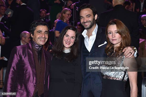 Ariel Wizman, Osnath Assayag, Virgile Bramly and Audrey Marnay attends the Victoria's Secret Fashion Show on November 30, 2016 in Paris, France.