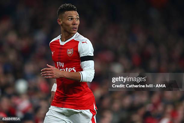 Kieran Gibbs of Arsenal during the EFL Quarter Final Cup match between Arsenal and Southampton at Emirates Stadium on November 30, 2016 in London,...