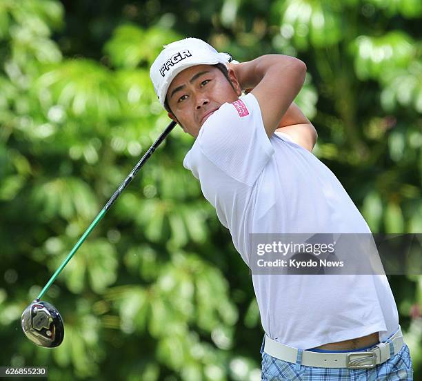 United States - Japan's Hideto Tanihara plays in the second round of the Sony Open at the Waialae Country Club in Honolulu, Hawaii, on Jan. 10, 2014....