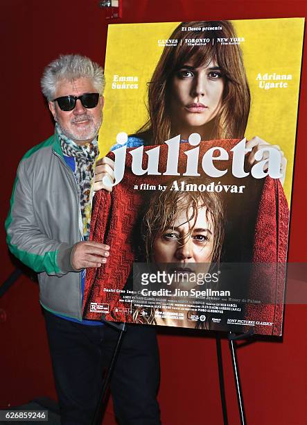 Director Pedro Almodovar attends the screening of Sony Pictures Classics' "Julieta" hosted by The Cinema Society with Avion and GQ at Landmark...