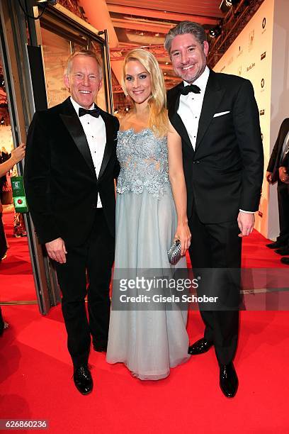 Johannes B. Kerner and Judith Rakers and her husband Andreas Pfaff during the Bambi Awards 2016, arrivals at Stage Theater on November 17, 2016 in...