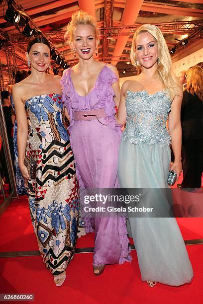 Eva Padberg, Franziska Knuppe and Judith Rakers during the Bambi Awards 2016, arrivals at Stage Theater on November 17, 2016 in Berlin, Germany.