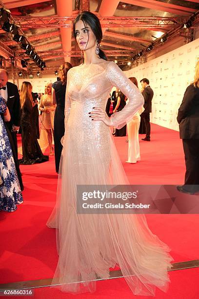 Shermine Shahrivar wearing a dress by Julien Fournie during the Bambi Awards 2016, arrivals at Stage Theater on November 17, 2016 in Berlin, Germany.