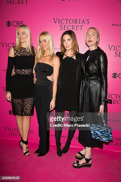 Virginie Courtin-Clarins, Claire Courtin-Clarins, Prisca Courtin-Clarins and Jenna Courtin-Clarins attend '2016 Victoria's Secret Fashion Show' Pink...