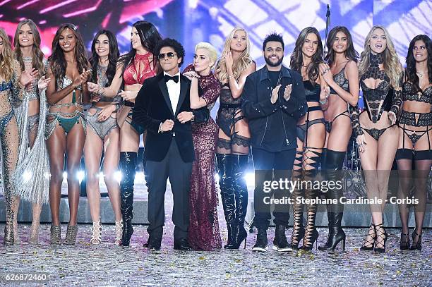Singers Bruno Mars, Lady Gaga, The Weeknd and models Josephine Skriver, Jasmine Tookes, Lily Aldridge, Adriana Lima, Elsa Hosk, Alessandra Ambrosio,...