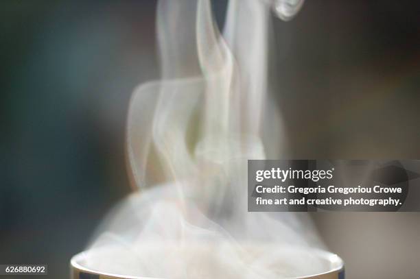 hot and refreshing drink - steam stock-fotos und bilder