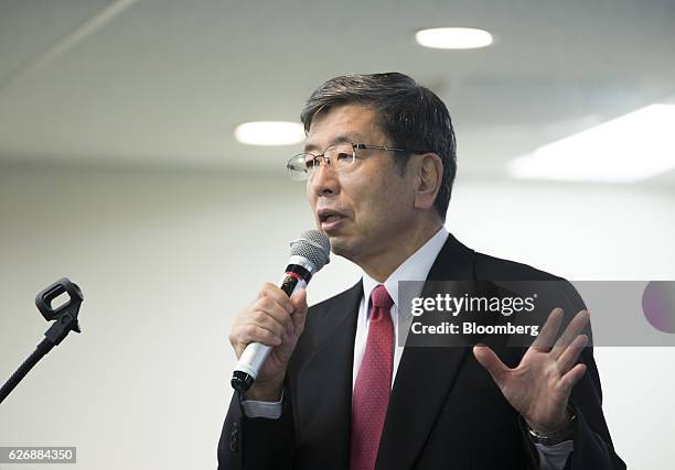 Takehiko Nakao, president of the Asian Development Bank , speaks during the Asian Development Bank Institute annual conference in Tokyo, Japan, on...