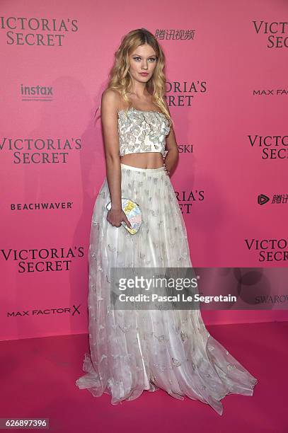 Maggie Lane attends the 2016 Victoria's Secret Fashion Show after party on November 30, 2016 in Paris, France.