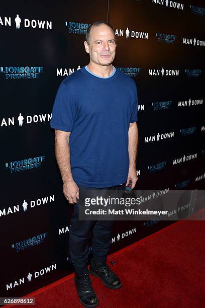 Director Dito Montiel attends the premiere of Lionsgate Premiere's "Man Down" at ArcLight Hollywood on November 30, 2016 in Hollywood, California.