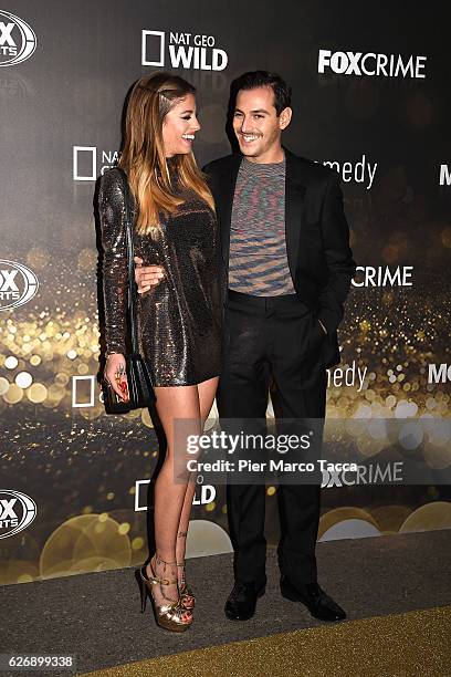 Chiara Nasti and Roberto De Rosa attend Fox Tv schedule presentation on November 30, 2016 in Milan, Italy.