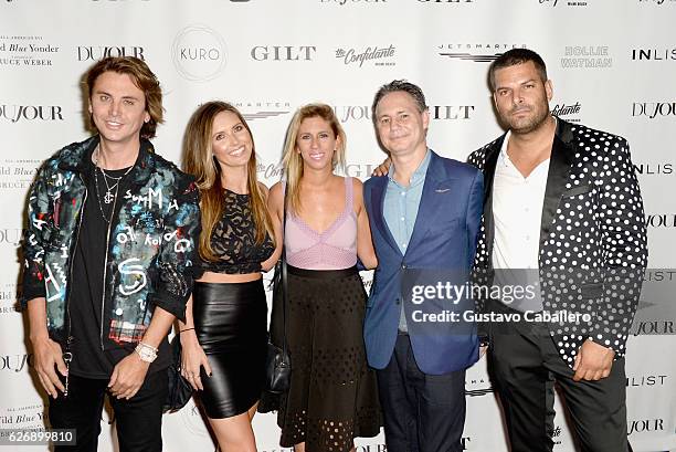 Jonathan Cheban, Audrina Patridge, Alexandra Lasky Founder of DuJour Jason Binn, Gideon Kimbrell attend the DuJour Media, Gilt & JetSmarter party to...