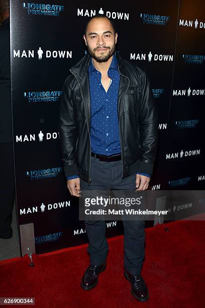 Actor Jose Pablo Cantillo attends the premiere of Lionsgate Premiere's "Man Down" at ArcLight Hollywood on November 30, 2016 in Hollywood, California.