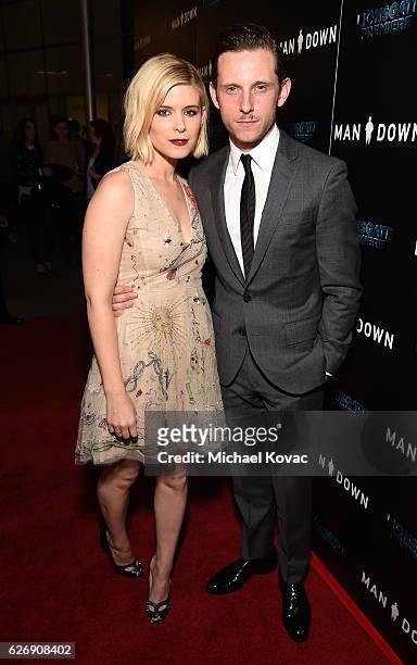 Actors Kate Mara and Jamie Bell attend the Los Angeles Premiere of "Man Down" on November 30, 2016 in Los Angeles, California.
