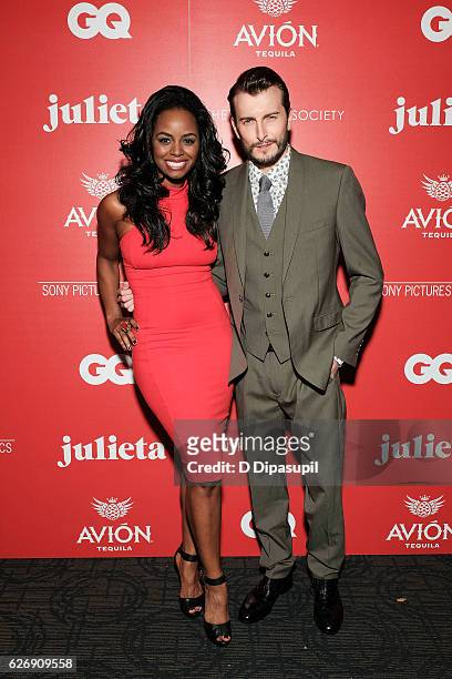 Krystal Joy Brown and Cameron Moir attend a screening of Sony Pictures Classics' "Julieta", hosted by The Cinema Society with Avion and GQ, at...
