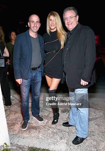 President of Gilt Jonathan Greller, Jennifer Dale and Marc Bell attend the DuJour Media, Gilt & JetSmarter party to kick off Art Basel at The...