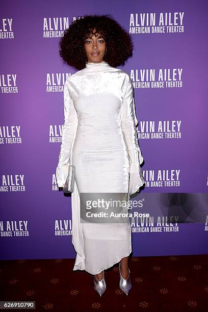 Solange Knowles attends Alvin Ailey American Dance Theater Opening Night Gala Benefit "An Evening of Ailey and Jazz" at New York City Center on...