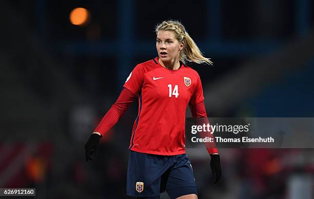 Ada Hegerberg of Norway during the women's international friendly match between Germany and Norway at community4you ARENA on November 29, 2016 in...