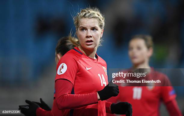 Ada Hegerberg of Norway during the women's international friendly match between Germany and Norway at community4you ARENA on November 29, 2016 in...