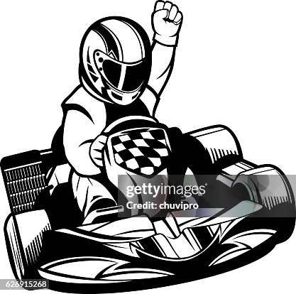 Go-Kart Racing B&W Go-Kart Racing B&W