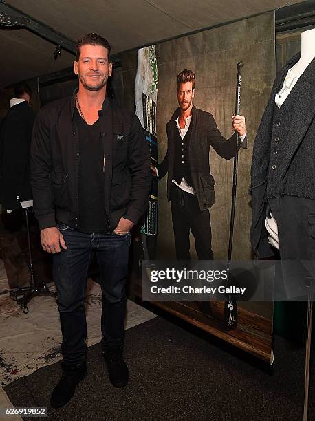 Josh Button attends the Greg Lauren For Banana Republic Event at Greg Lauren Studio on November 30, 2016 in Los Angeles, California.