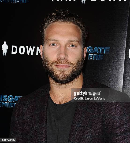 Actor Jai Courtney attends the premiere of "Man Down" at ArcLight Hollywood on November 30, 2016 in Hollywood, California.