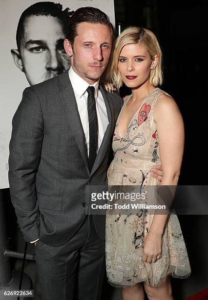 Jamie Bell and Kate Mara attend the Premiere Of Lionsgate Premiere's "Man Down" at ArcLight Hollywood on November 30, 2016 in Hollywood, California.