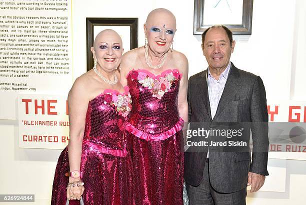 Eva, Adele and Claude Picasso attend Art Basel Miami Beach - VIP Preview at Miami Beach Convention Center on November 30, 2016 in Miami Beach,...