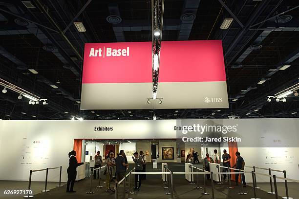 Entrace D of Art Basel Miami Beach - VIP Preview at Miami Beach Convention Center on November 30, 2016 in Miami Beach, Florida.