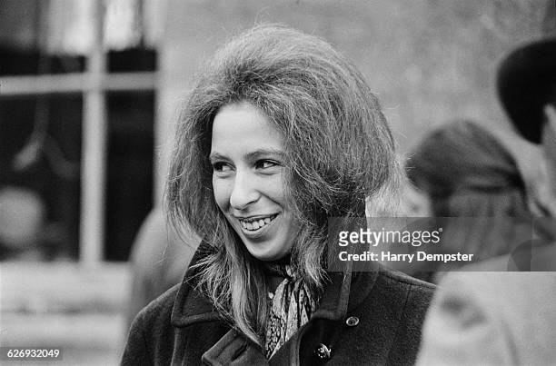 Princess Anne at the Badminton Horse Trials in South Gloucestershire, UK, 25th April 1971.