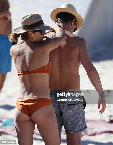 Steven Jacobs and his wife Rose pictured at the beach with their two daughters on November 13, 2016 in Sydney, Australia.