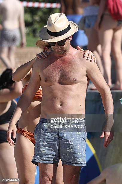 Steven Jacobs and his wife Rose pictured at the beach with their two daughters on November 13, 2016 in Sydney, Australia.