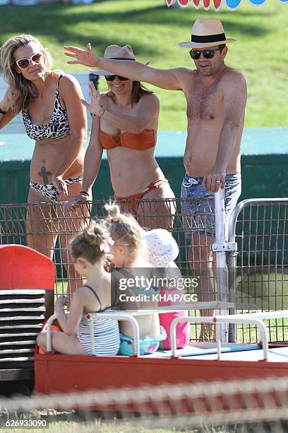 Steven Jacobs and his wife Rose pictured at the beach with their two daughters on November 13, 2016 in Sydney, Australia.