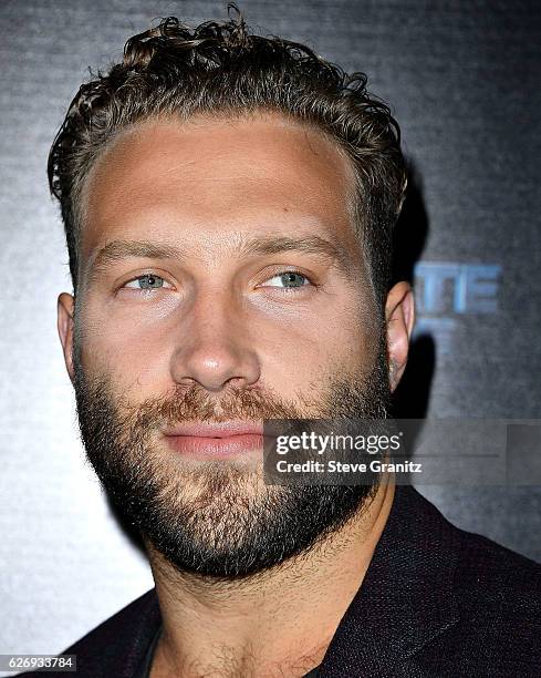 Jai Courtney arrives at the Premiere Of Lionsgate Premiere's "Man Down" at ArcLight Hollywood on November 30, 2016 in Hollywood, California.